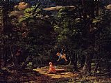 The Swing, Children in the Woods by Martin Johnson Heade